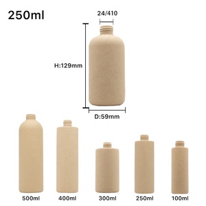 Hộp Đựng Phân Hủy Sinh Học Thân Thiện Với Môi Trường Chai Đeo Vai Tròn 250Ml Chai Có Thể Tái Chế Bằng Rơm Lúa Mì Cho Sữa Tắm Dầu Gội Đầu - Product Image 2