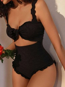 Nouvelle Collection Printemps-Été 2026 : Maillot de Bain Femme Sexy à Bretelles Fines et Manches Volantes, Style Européen et Américain, Idéal pour les Vacances - Product Image 4
