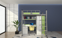 Lits modernes en bois et en acier personnalisés pour chambre d'étudiants, dortoir, bureau à domicile et bureau.