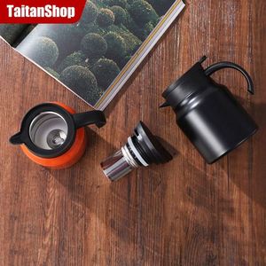 304 Stainless Steel <b>Double</b> <b>Wall</b> Vacuum Insulated Coffee Kettle Thermos Tea Pot Large Capacity 6 Hours Thermal Minimalist Design - Product Image 3
