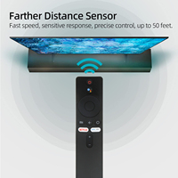 جهاز تحكم عن بعد صوتي ثابت الكود من HUAYU MI-Ver.5 مع بطاريتين AA و4 أزرار لـ Mi TV Box S و Mi TV 4X