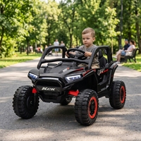 Voiture électrique pour enfants 12V, UTV à double moteur, jouet pour tout-petits, télécommande parentale, lumières LED, buggy à batterie
