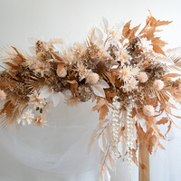Fondo de arco de boda de color champán decoración de salón de bodas accesorios de flores