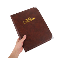 Menu restoran meliputi pemegang kulit buku Menu A4 Folder makanan dengan lengan transparan untuk minuman Bar Hotel kopi