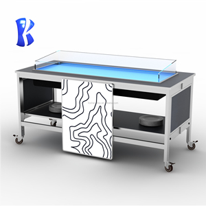 <span class=keywords><strong>OKEY</strong></span> vendita calda su misura pieghevole stazione di cottura dal vivo in acciaio inox pieghevole Hotel Buffet tavolo - Product Image 4