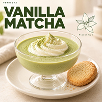 Thé vert Matcha Vanille Cérémonial en Poudre Aromatisé pour Latte Maison & Amincissement, Vente en Gros en Sachets