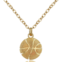 Collier de sport avec pendentif basketball en alliage de zinc, bijoux hip-hop pour hommes, collier tendance en gros, petites commandes
