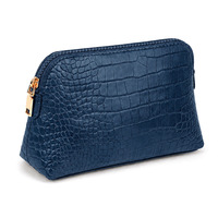 Pochette de Soirée Élégante en Cuir PU Façon Croco, Trousse de Maquillage Portable, Petite Pochette Souple pour Femme, Idéale pour les Voyages
