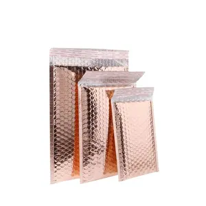 Rose gold Bubble Mailers With Address Labels Padded Envelopes Mailer Bags