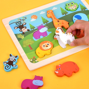 Nuovi Popolari <span class=keywords><strong>Giochi</strong></span> da Tavolo 3D in Legno con Animali, Giocattoli Educativi Montessori Fai-da-Te per Bambini, Stimolazione Cognitiva per Ragazzi e Ragazze - Product Image 5