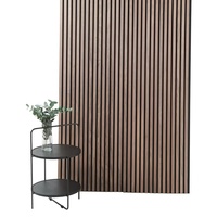 Panneau insonorisé Panneau en feutre PET et placage de noyer Composite MDF Lamelle de bois Akupanels Panneaux muraux acoustiques pour la décoration intérieure