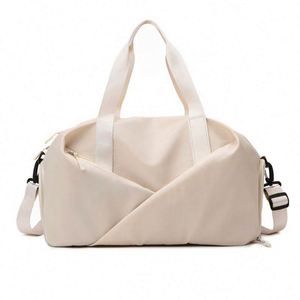 Sac de voyage, de sport et de yoga pour femme, grande capacité, haute qualité, en tissu Oxford rose, 18 pouces, avec compartiment séparé pour chaussures (sec/humide), fabriqué en usine BSCI, OEM. - Product Image 4