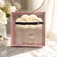 Emballage en blister en papier kraft transparent personnalisé, boîte cadeau rigide de luxe pour diffuseur de parfum, masque pour les yeux, insert moulé sur mesure, gaufrage UV