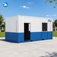 Conteneur de bureau mobile de 20 pieds en acier Corten-A résistant à la corrosion pour usage maritime, idéal pour bureaux résidentiels, magasins et hôtels