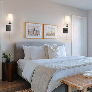 Lámparas de Pared Modernas con Funcionamiento a Batería, Pantalla de Tela, Recargables, Inalámbricas, para Dormitorio, Sala de Estar, Hotel - Product Image 5