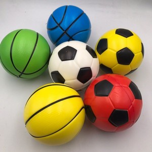 6.3cm Promotional Promotional Soccer Ball Anti Stress Ball Custom Logo PU Foam Basketball Baseball Football