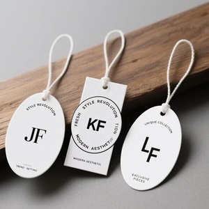 Mới đến tùy chỉnh hai lớp giấy treo thẻ giá thấp chất lượng cao Thiết kế thời trang giấy treo thẻ cho hàng may mặc - Product Image 4