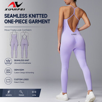 Estiramiento al aire libre Diseño sin espalda Serie de colores desnudos Antibacteriano Absorbente de sudor Alta elasticidad Mono de yoga para mujer