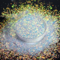Vente en gros paillettes holographiques brillantes Nail Art décoration haute étincelante en forme de diamant paillettes Aurora poudre à ongles