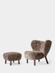 모던 이탈리아 디자인 울 패브릭 악센트 체어 양가죽 라운지 체어 가정용 식당 호텔 고급 거실 세트 - Product Image 2