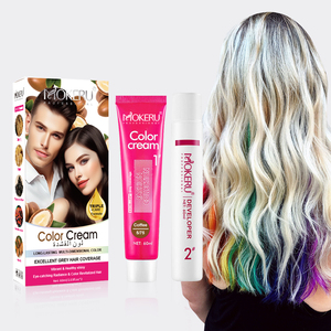 OEM personalizado profesional permanente MOKERU pelo Color crema peluquería uso DIY Color mujeres hombres coloración del <span class=keywords><strong>cabello</strong></span> 56 colores elección - Product Image 6