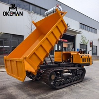 Nouveau Dumper sur Chenilles Lourd OKEMAN 10 Tonnes Diesel Euro 5 8x4 avec Boîte de Vitesses Rapide Gauche, Performances Stables et Éprouvées pour Opérations Agricoles Fixes à Grande Échelle