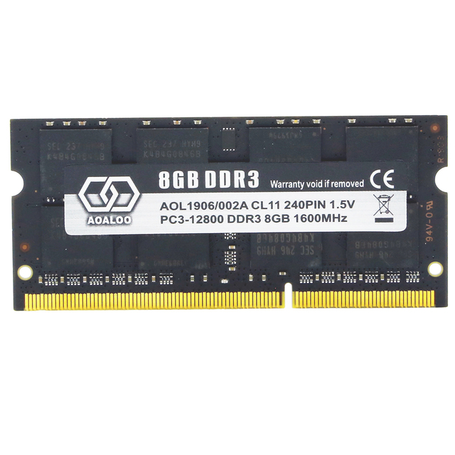 AOALOO Ddr3 Ram 8GB PC3 12800 1600MHz Computer Parts Memories