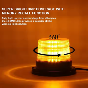 Feux de signalisation à <span class=keywords><strong>LED</strong></span> rotatifs à 360 degrés avec fonction mémoire pour chariot élévateur, lampe de sécurité pour véhicule d'urgence - Product Image 3
