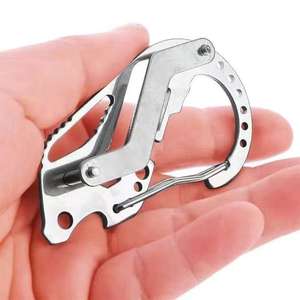 Mousqueton multifonctionnel en acier inoxydable pour l'extérieur, le camping et l'alpinisme. - Product Image 5