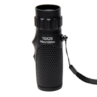 Monoculaire étanche 10X X25, portable, de poche, longue portée 1000M, vision grand angle, noir HD