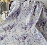 Tissu brocart jacquard or motif grue paysagère chinoise pour Qipao, gilet et coussin