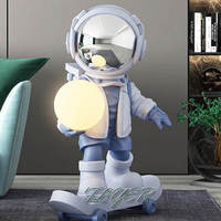 Sculpture d'astronaute 3D en fibre de verre, taille réelle, usine, vente en gros, jardin en plein air, Statue d'astronaute