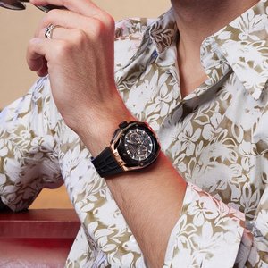 Alarm-style <b>mechanical</b> <b>watch</b> styled with classic detailing and professional finish - Product Image 3