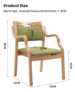 Ahşap deri yemek sandalyeleri yaşlı ve hemşirelik ev için Modern açık ahşap eğlence sandalye - Product Image 3