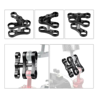 Support de fixation à rotule et pince pour bras articulé pour lampes de plongée étendues, compatible avec les caméras GoPro, DJI, Insta360, pour utilisation sous-marine