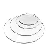 Acryl schijf 10 inch wit goud kleine blanks 3mm grote transparante decoratieve ronde vorm plaat cake acryl schijf voor cake versiering