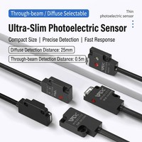 Sensor Fotoelektrik Ultra Tipis WTX Seri EZ NPN PNP Tipe Diffuse Through Beam untuk Deteksi Otomatisasi Ruang Sempit
