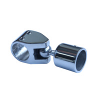 FOYO Factory Direct Capuchon supérieur à boule coulissante en acier inoxydable 316 pour tubes de 7/8" et 1", pivot réglable, quincaillerie marine pour bimini