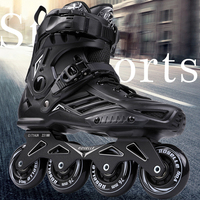 Patins à roulettes professionnels pour adultes, patins à roulettes de slalom à grande vitesse, 4 roues, chaussures de patinage pour adultes