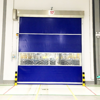 Puerta de acero de PVC enrollable eléctrica de diseño moderno de alta velocidad ignífuga e impermeable para sala limpia industrial puerta enrollable automática
