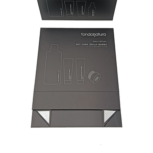 Caja de Regalo Magnética Plegable Negra de Cartón de Lujo Personalizada de Fábrica Reciclable con Inserto de Papel y Tapa Magnética - Product Image 6