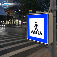 Panneau de signalisation pour passage piétonnier à LED haute luminosité, étanche, boîte lumineuse de sécurité pour piétons, pour utilisation routière