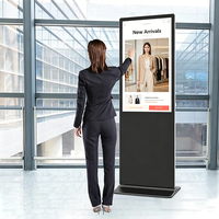 Afficheur vidéo publicitaire numérique 43"50"55"65" pour signalisation numérique, écran tactile sur pied, kiosque d'affichage LCD