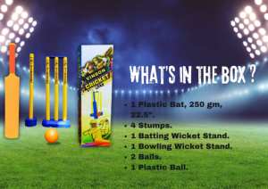 ชุดลูกคริกเก็ตชายหาดทำจากพลาสติกชุดลูกคริกเก็ตแบบเต็มชุดอุปกรณ์กีฬาสำหรับกลางแจ้ง - Product Image 5