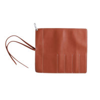 Étui à couverts en similicuir enroulable pour le camping, le pique-nique, le barbecue, les voyages, organisateur de vaisselle d'extérieur, 6 compartiments pour couteau, fourchette, cuillère