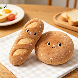 Coussin en peluche personnalisé en forme de baguette, moelleux, en polyester brodé, en forme de nourriture, décoration Kawaii pour canapé et <span class=keywords><strong>chambre</strong></span> d'enfant - Product Image 5