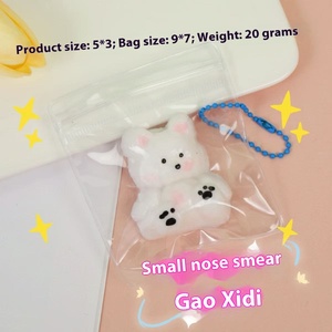 Juguete de silicona antiestrés de nariz pequeña, hecho a mano, mini emoji transparente, bola de mochi pequeña de dibujos animados, juguete DIY Taba Squishy, ¡el más vendido! - Product Image 4