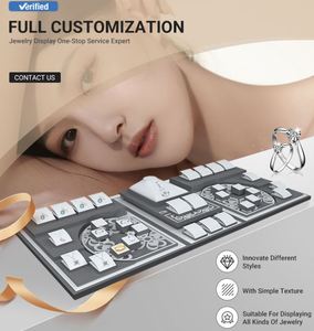 ชุดถาดใส่เครื่องประดับสร้อยคอต่างหูแบบตั้งสำหรับจัดแสดงเครื่องประดับหรูหรางานตามสั่ง - Product Image 5