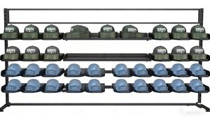 Exhibidor Comercial Moderno para Sombreros de Béisbol, Vaqueros, Camioneros, Dandy, Sombreros de Cubo, Deportivos, de Golf y Ropa - Product Image 3