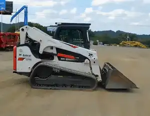 Used Mini Skid Steer Crawler Loader Canada Japan USA Indonesia with Bucket T770 Small Skid Steer 1.5 Ton White Shipping Turkey